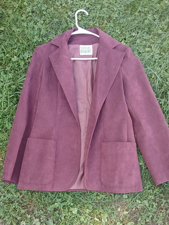 Samuel Robert Jackets & Blazers - GUC Samuel Robert Faux Suede  Burgundy Jacket
